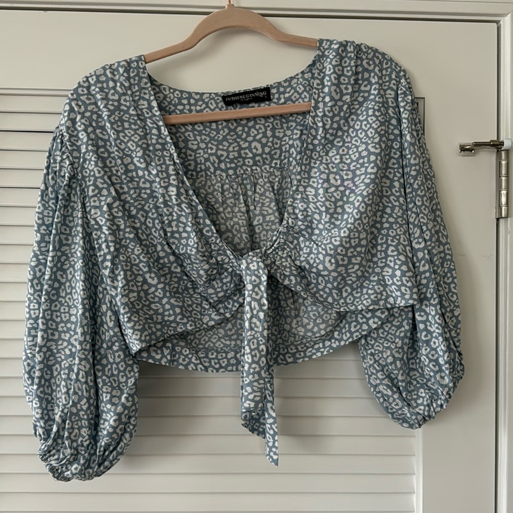 Leopard Print Tie Top